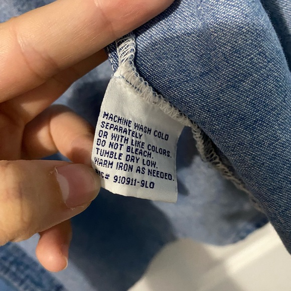 BOBBIE BROOKS embroidered jean jacket/button up size: large - Picture 5 of 10